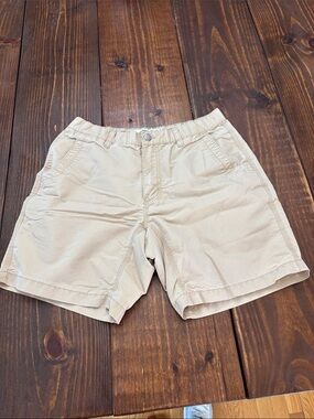 Mountain Khakis Men's Light Cream Cotton Flat Front Shorts